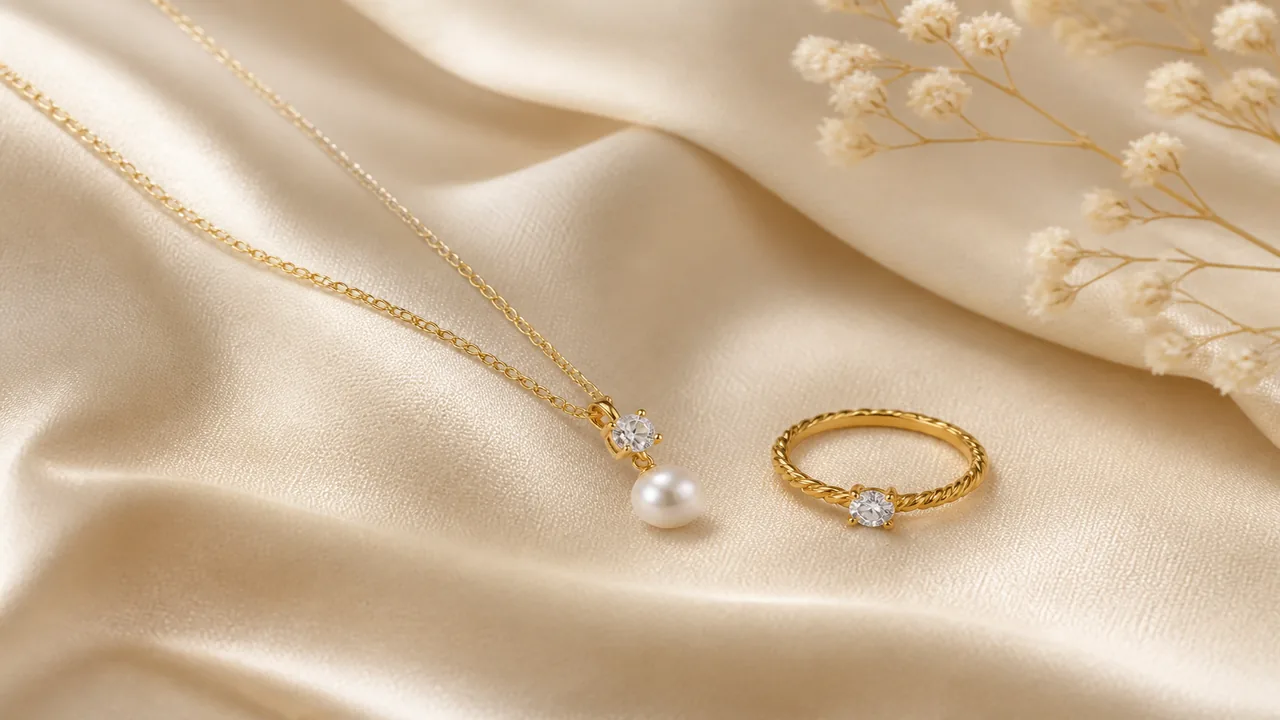 Jewelry photographed for type, setting, stone, and style identification.